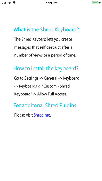 Emulate iPhone app Shred Keyboard using MyAndroid
