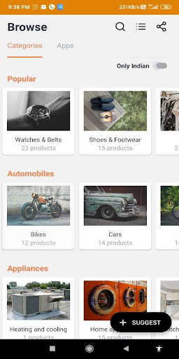 Run android online APK Shrestha Bharat - Made in India Products from MyAndroid or emulate Shrestha Bharat - Made in India Products using MyAndroid