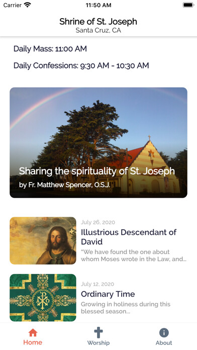Emulate iPhone app Shrine of St. Joseph using MyAndroid Emulate iPhone app Shrine of St. Joseph using MyAndroid