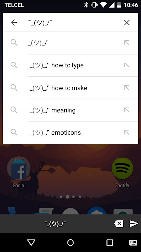Run android online APK Shrug Keyboard from MyAndroid or emulate Shrug Keyboard using MyAndroid