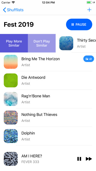 Emulate iPhone app Shuff for Apple Music using MyAndroid