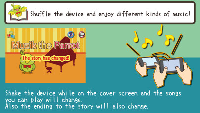 Emulate iPhone app Shuffle Picture Book Muzik the Parrot using MyAndroid