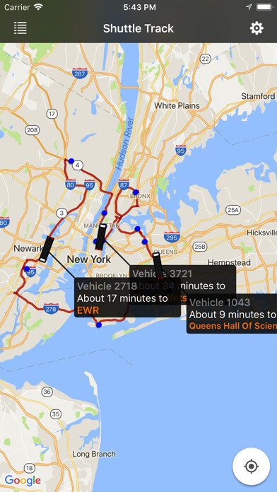 Emulate iPhone app Shuttle Track using MyAndroid