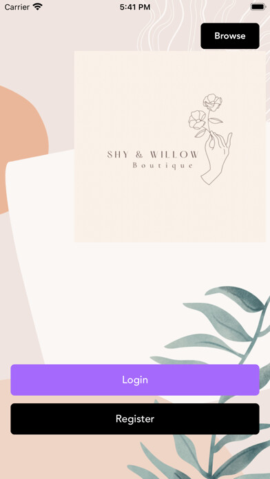 Emulate iPhone app Shy and Willow Boutique using MyAndroid