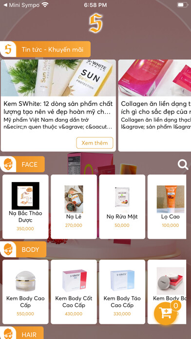 Emulate iPhone app Shynh Beauty using MyAndroid