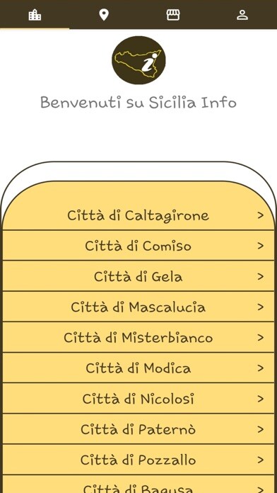 Emulate iPhone app Sicilia Info using MyAndroid