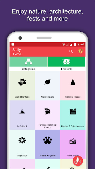 Run android online APK Sicily Travel  Explore, Offline Tourist Guide from MyAndroid or emulate Sicily Travel  Explore, Offline Tourist Guide using MyAndroid