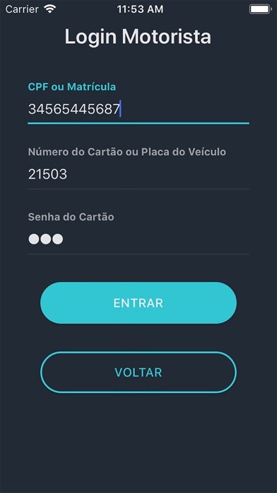 Emulate iPhone app SICOMBUS Motorista using MyAndroid