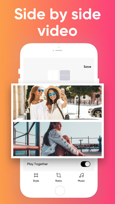Emulate iPhone app Side by side video using MyAndroid