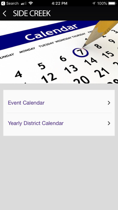 Emulate iPhone app Side Creek Elementary using MyAndroid
