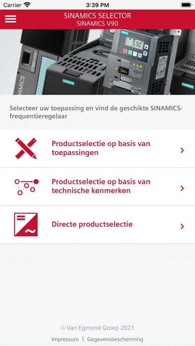 Emulate iPhone app Siemens Drive Selector using MyAndroid Emulate iPhone app Siemens Drive Selector using MyAndroid