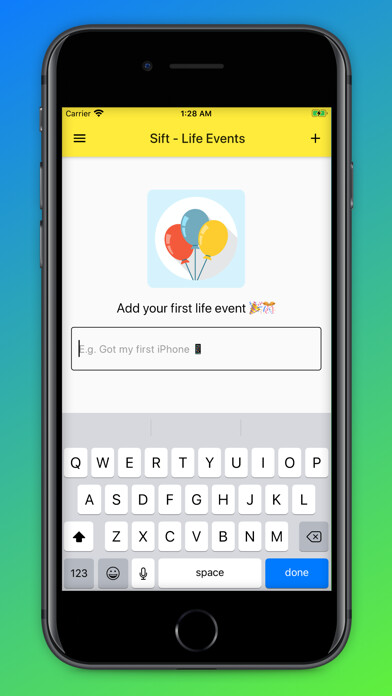 Emulate iPhone app Sift - Life Events using MyAndroid Emulate iPhone app Sift - Life Events using MyAndroid