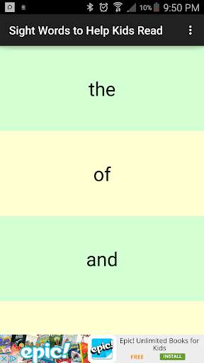 Emulate Android APK Sight Words to Help Kids Read