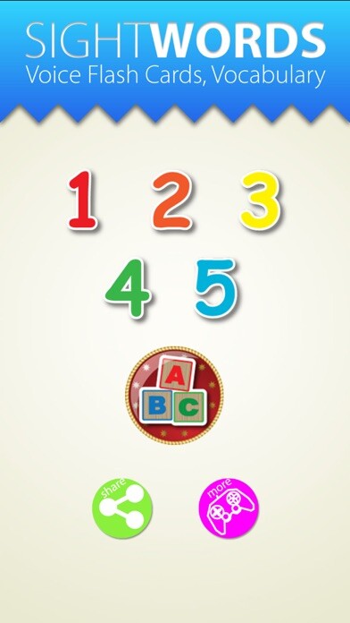 Emulate iPhone app Sight Words - Vocabulary Cards using MyAndroid