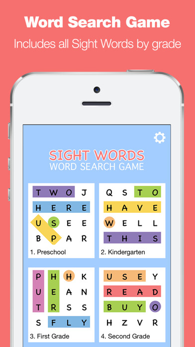 Emulate iPhone app Sight Words Word Search Game using MyAndroid Emulate iPhone app Sight Words Word Search Game using MyAndroid