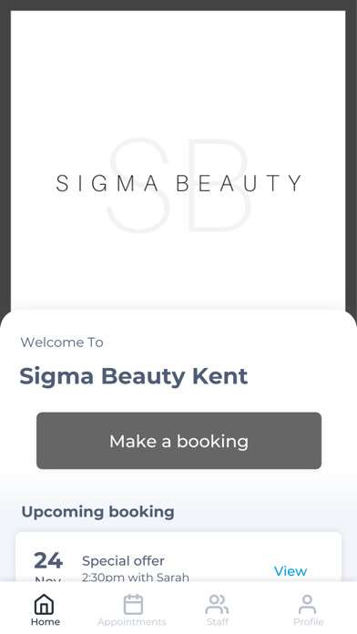 Emulate iPhone app Sigma Beauty Kent using MyAndroid