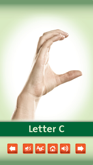 Emulate iPhone app Sign Alphabet Flash Cards using MyAndroid