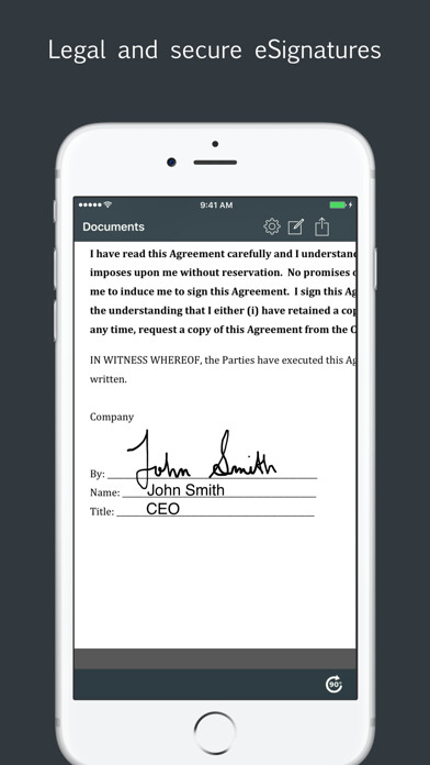 Emulate iPhone app Sign by JotNot - fill and sign PDF form or sign PDF document using MyAndroid