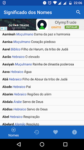 Emulate Android APK Significado dos Nomes Emulate Android APK Significado dos Nomes