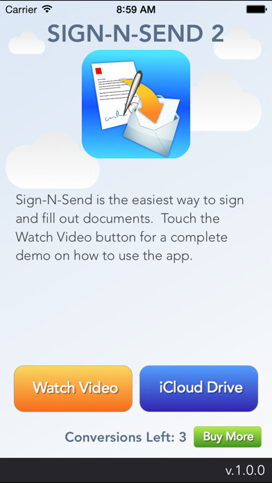 Emulate iPhone app Sign-N-Send 2 using MyAndroid