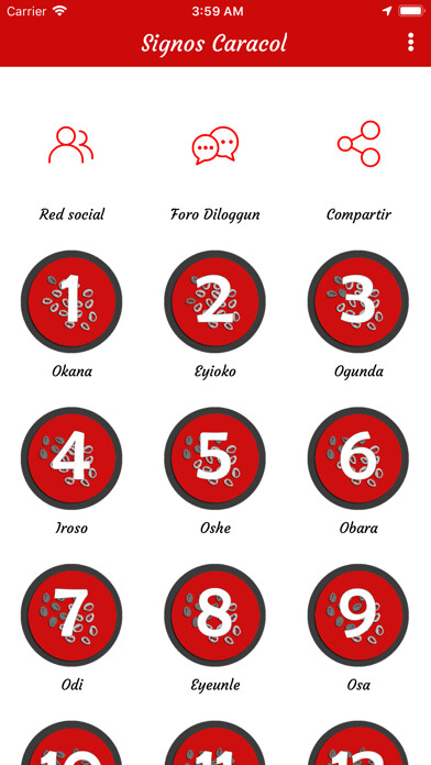 Emulate iPhone app Signos del Caracol using MyAndroid