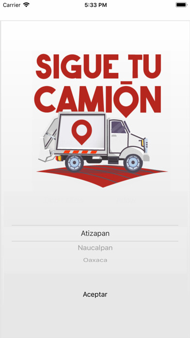 Emulate iPhone app Sigue tu camión MORENA using MyAndroid