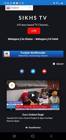 Run android online APK Sikhs TV France from MyAndroid or emulate Sikhs TV France using MyAndroid