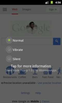 Emulate Android APK Silent Mode Popup Emulate Android APK Silent Mode Popup