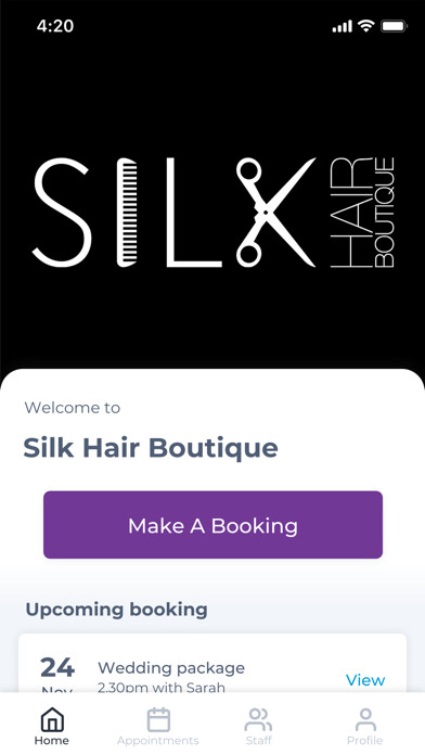 Emulate iPhone app Silk Hair Boutique using MyAndroid Emulate iPhone app Silk Hair Boutique using MyAndroid