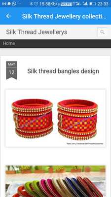 Emulate Android APK silk thread jewellery collections