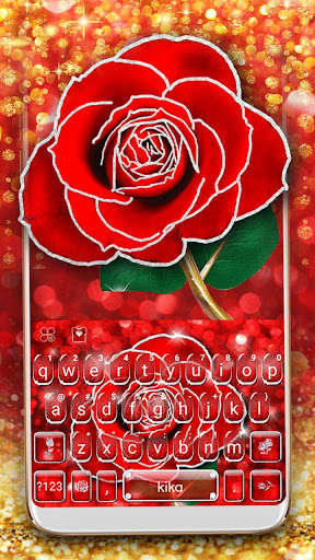 Run android online APK Silver Glitter Red Rose Keyboard Theme from MyAndroid or emulate Silver Glitter Red Rose Keyboard Theme using MyAndroid