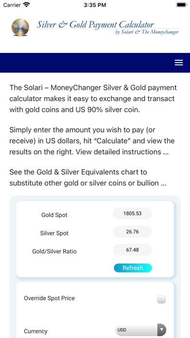 Emulate iPhone app Silver&Gold using MyAndroid Emulate iPhone app Silver&Gold using MyAndroid