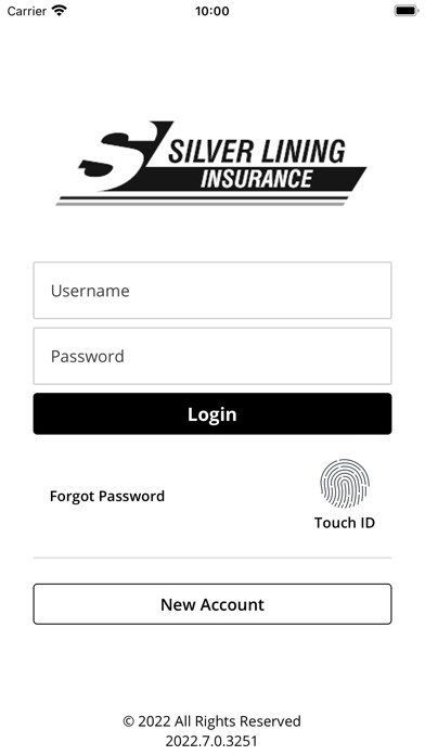 Emulate iPhone app Silver Lining Insurance using MyAndroid