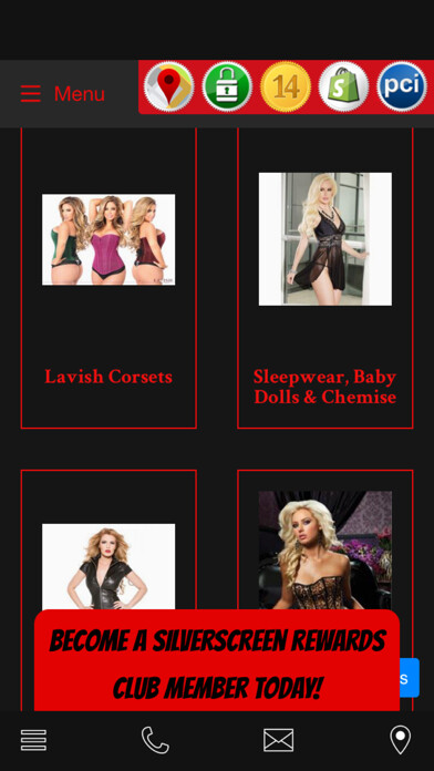 Emulate iPhone app Silver Screen Boudoir Lingerie using MyAndroid Emulate iPhone app Silver Screen Boudoir Lingerie using MyAndroid