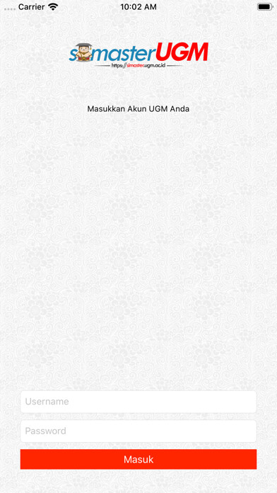 Emulate iPhone app SIMASTER UGM using MyAndroid