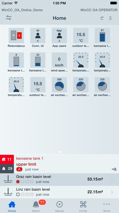 Emulate iPhone app SIMATIC WinCC OA OPERATOR using MyAndroid