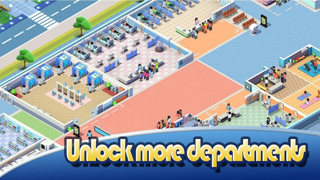 Run android online APK Sim Hospital Tycoon-Idle Built from MyAndroid or emulate Sim Hospital Tycoon-Idle Built using MyAndroid