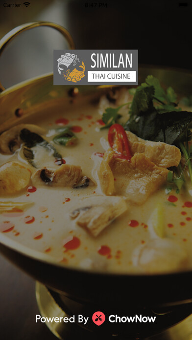 Emulate iPhone app Similan Thai Cuisine using MyAndroid