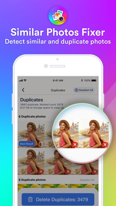 Emulate iPhone app Similar Photos Fixer using MyAndroid