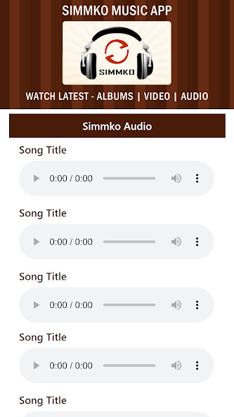 Run android online APK Simmko Music from MyAndroid or emulate Simmko Music using MyAndroid