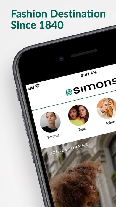 Emulate iPhone app Simons - A Fashion Destination using MyAndroid