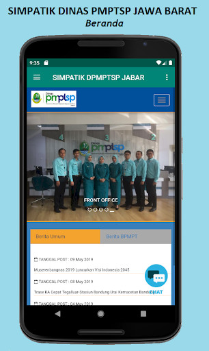 Run android online APK Simpatik Perizinan Jawa Barat from MyAndroid or emulate Simpatik Perizinan Jawa Barat using MyAndroid