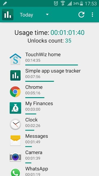 Run android online APK Simple app usage tracker from MyAndroid or emulate Simple app usage tracker using MyAndroid