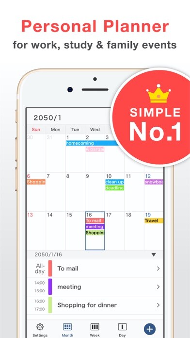 Emulate iPhone app Simple Calendar: To Do Planner using MyAndroid Emulate iPhone app Simple Calendar: To Do Planner using MyAndroid