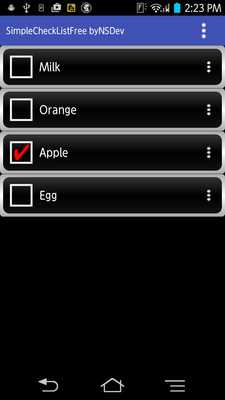 Emulate Android APK SimpleCheckListFree byNSDev Emulate Android APK SimpleCheckListFree byNSDev
