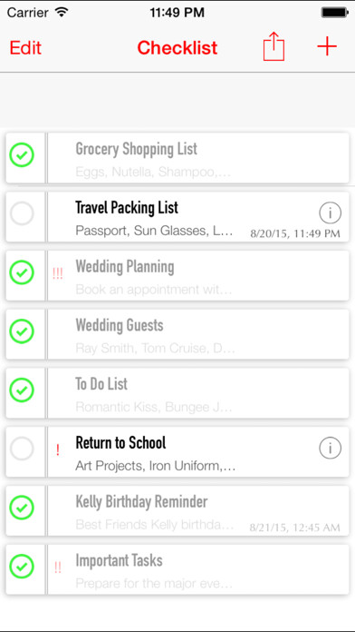 Emulate iPhone app Simple Checklist - To Do List with Task Reminder using MyAndroid