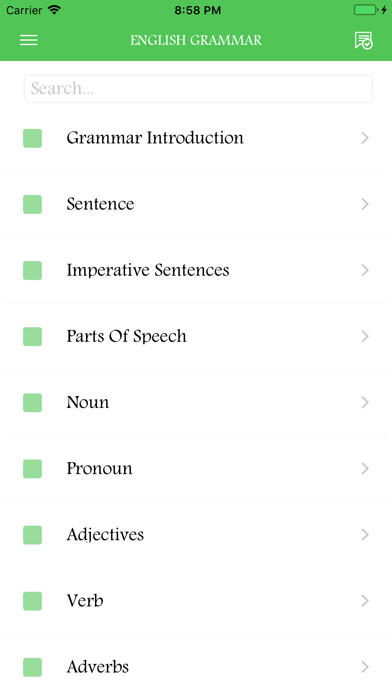Emulate iPhone app Simple English Grammar using MyAndroid Emulate iPhone app Simple English Grammar using MyAndroid