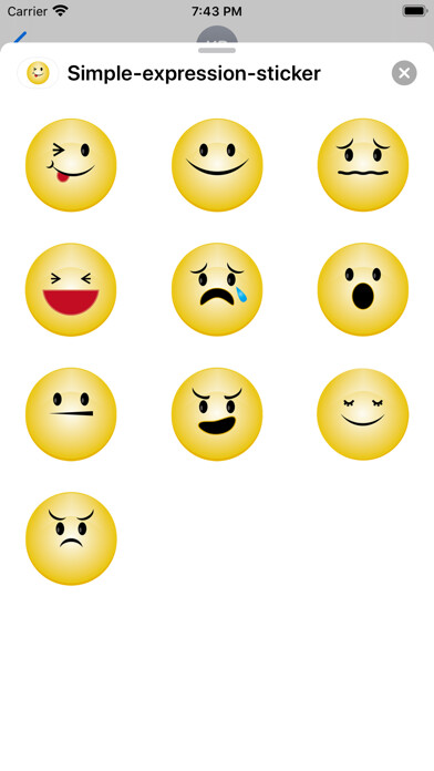 Emulate iPhone app Simple expression sticker using MyAndroid Emulate iPhone app Simple expression sticker using MyAndroid
