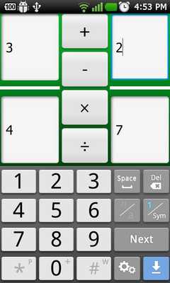 Emulate Android APK Simple Fraction Calculator