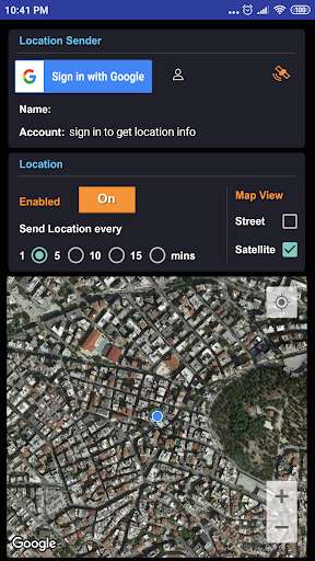 Run android online APK Simple GPS Tracker Sender from MyAndroid or emulate Simple GPS Tracker Sender using MyAndroid